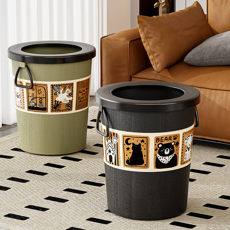 Home Essentials Bathroom Storage - Tempat Sampah Besar Bergaya Vintage Estetika