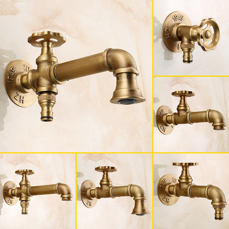 Basin Mixer Tap - Keran Mesin Cuci Kuningan Antik untuk