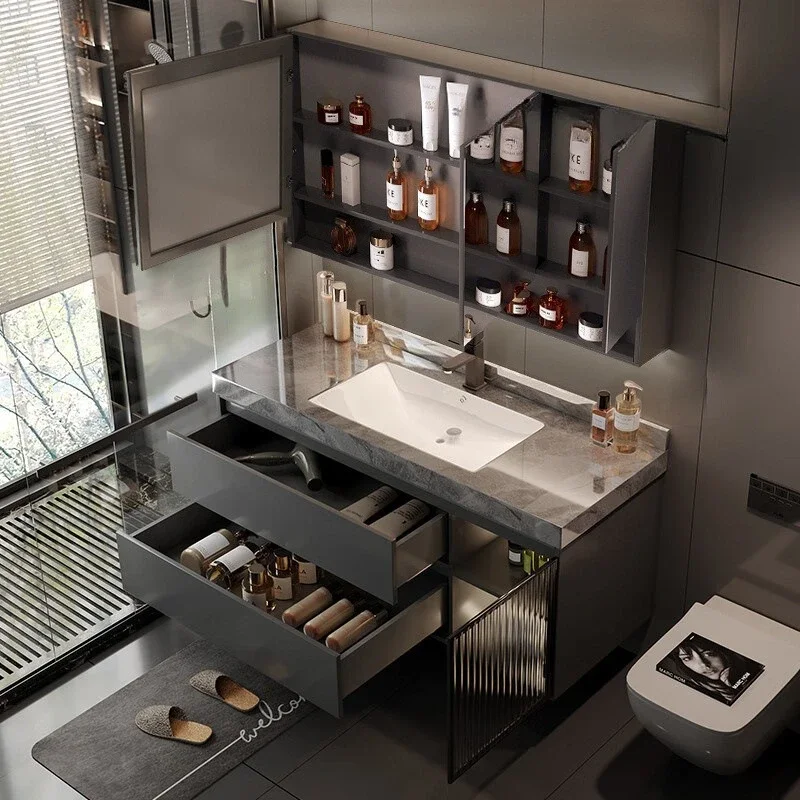 Lemari Kamar Mandi Mewah denga - Home Bathroom Vanity Combo ulasan dan harga