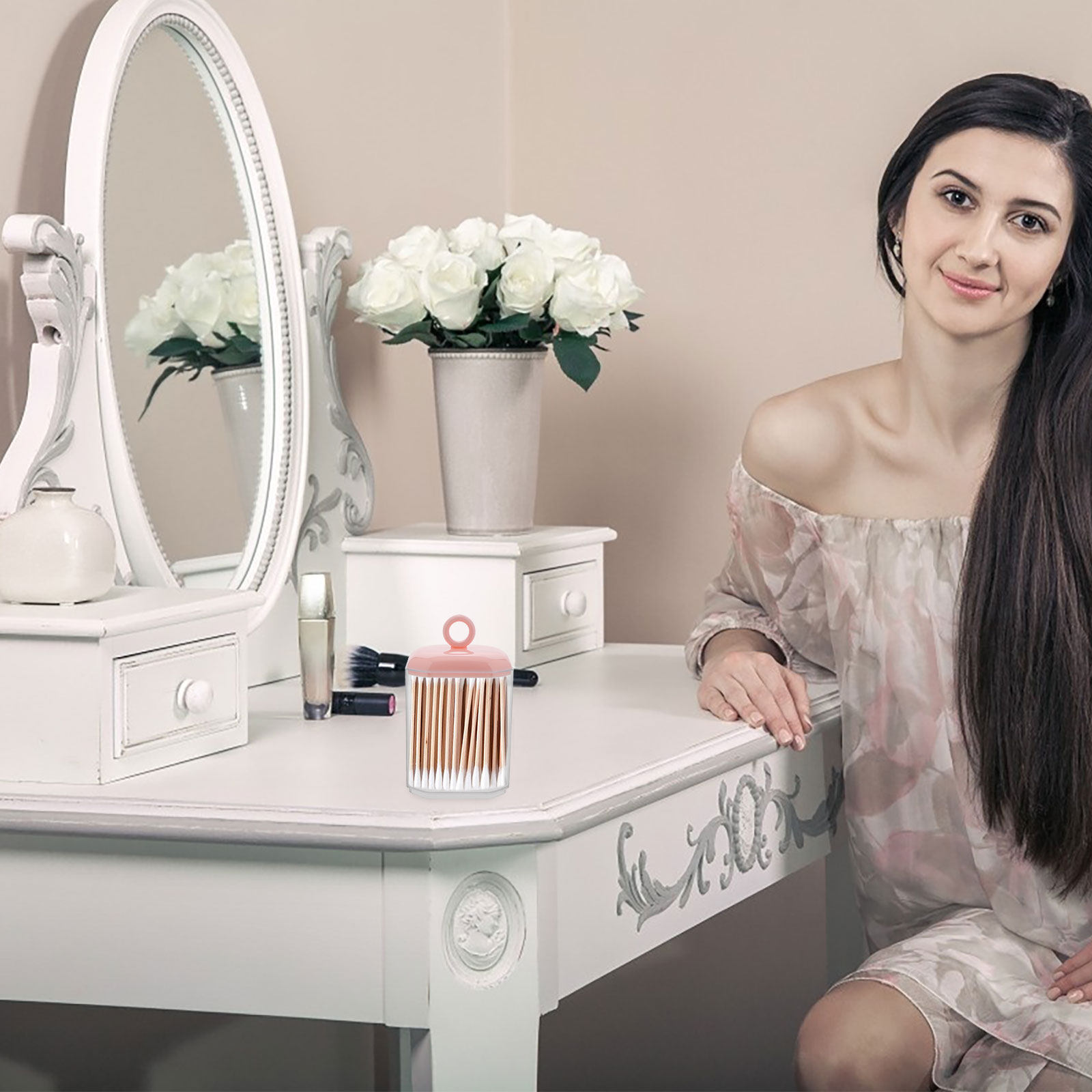 Kotak Penyimpanan Kapas untuk  - Home Essentials Bathroom Storage ulasan dan harga
