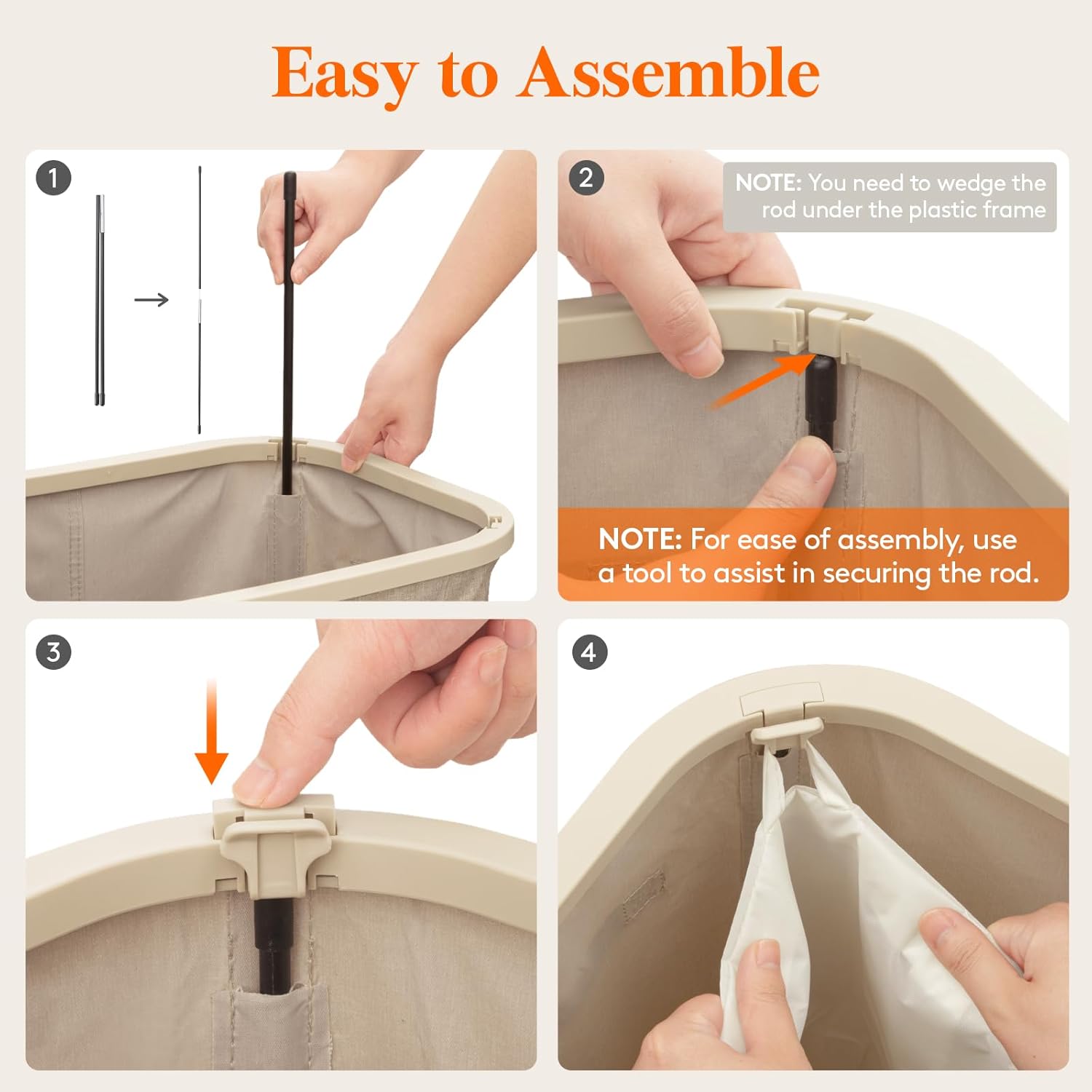 Keranjang Cucian Plastik Ekstr - Home Essentials Bathroom Storage ulasan dan harga